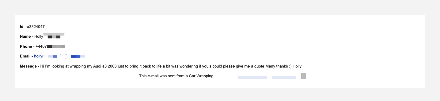 wrap network form quote